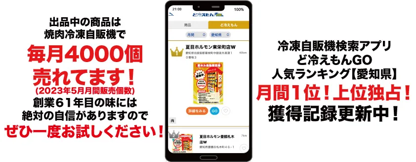 焼肉冷凍自販機で毎月4000個売上中！